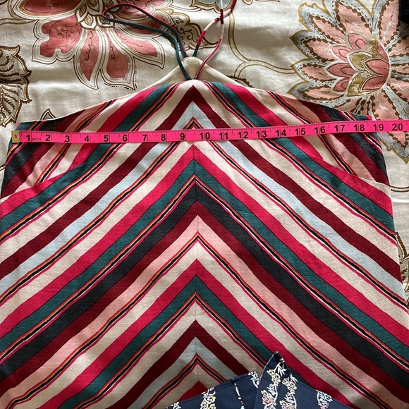 🔥SALE🔥 Loft Ann Taylor striped spaghetti straps lined maxi dress size M - Picture 7 of 7